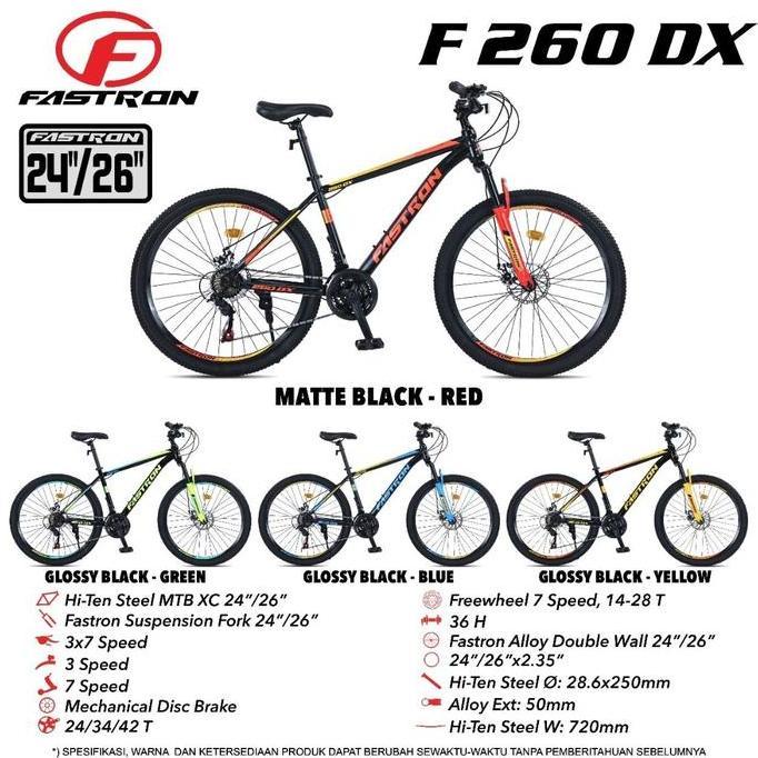 Sepeda Gunung MTB 26 FASTRON F 260 DK/DT 21 speed Bering Murah
