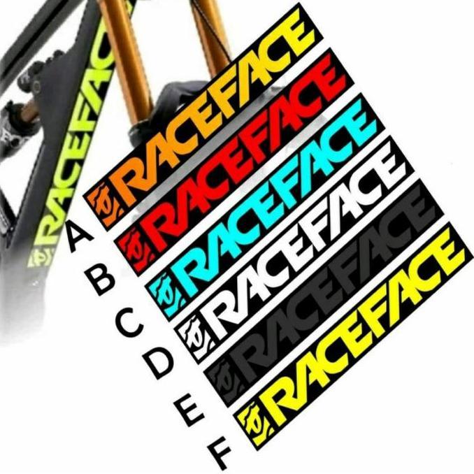 Decal Downtube sepeda Racaface
