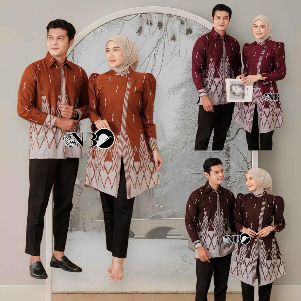 HOT SALE ATASAN TUNIK TERBARU BAJU BATIK WANITA MODERN BAJU BATIK COUPEL PASANGAN LENGAN PANJANG MOD