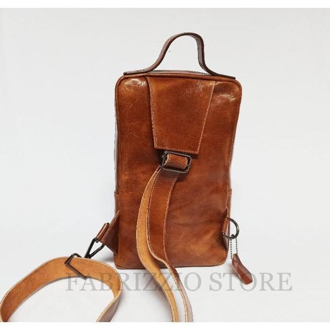 Tas selempang pria kulit asli - Waist bag kulit asli pria