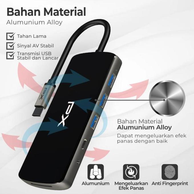 Murah Px Hub Adapter Converter Hdmi 4K Macbook Laptop Type C 3.1 Usb Uch120B