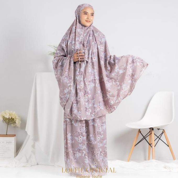Mukena Traveling Mini Parasut Korea Motif Bunga