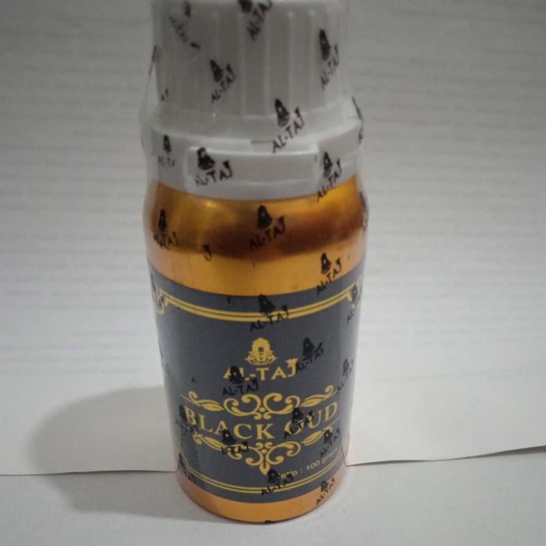 Black Oud bibit parfume murni original segel pabrik Al taj 100 gr 100 ml