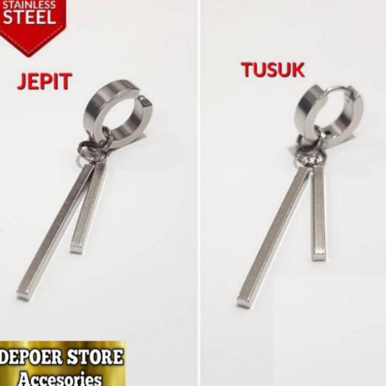 PROMO ANTING GANTUNG DOBLE BATANG JEPIT& TINDIK