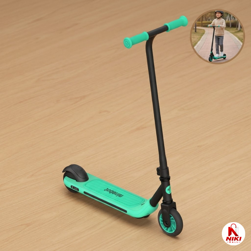 Ninebot Skuter Elektrik Anak Sepeda Listrik Lipat Lampu LED 3 Mode Kecepatan Mainan Anak Cowok Cewek