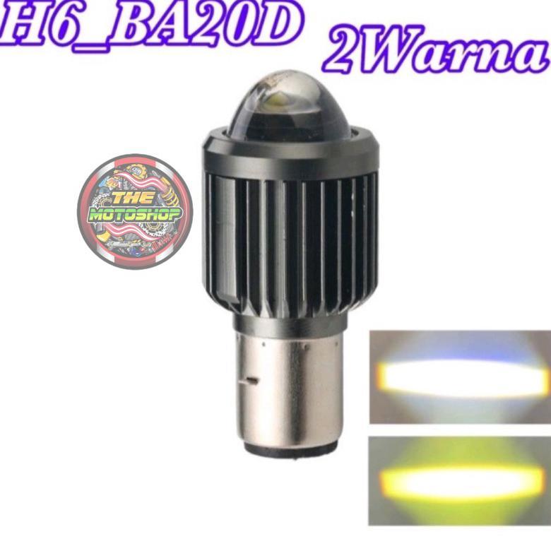 PROMO TERBARU LAMPU UTAMA LAMPU DEPAN LED H6 WATERPROOF PNP MOTOR SUZUKI THUNDER DAN VESPA 2 WARNA