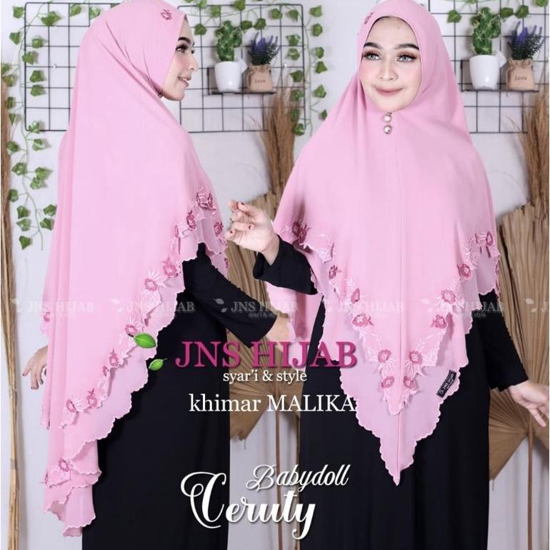 flash sale khimar syari full bordir sekeliling/kerudung syari ceruty babydoll  bordir/hijab syari bo