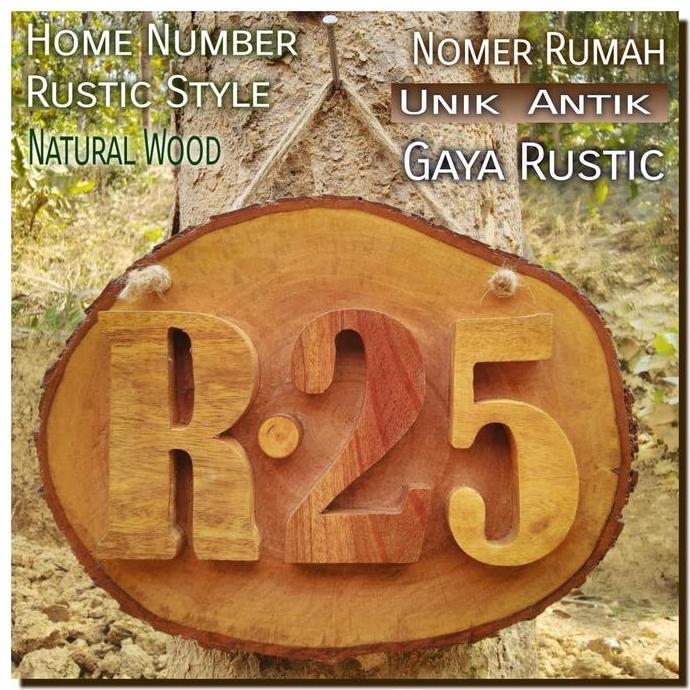 Home Number Style 01 Nomor Rumah kayu Nomer Rumah kayu unik no akrilik