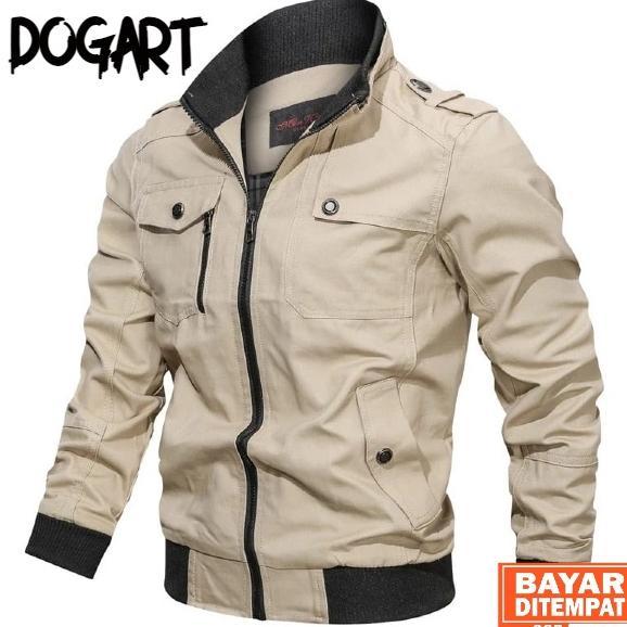 100% Aman Jaket Bomber Polos Klasik Parka Summit Military Kanvas Pria Wanita Original