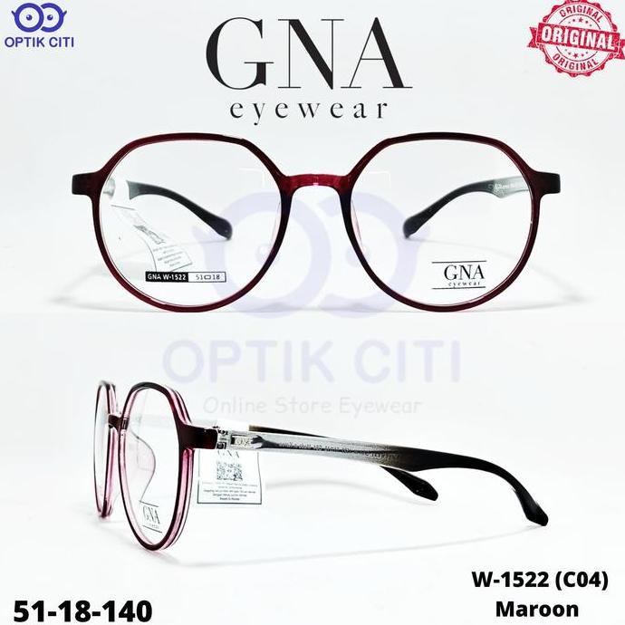 Murah Frame Kacamata Pria Wanita Bulat Gna 1522 Eyewear Original