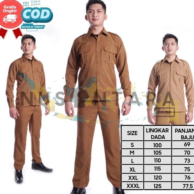 Sales Seragam Pns Pria Lengan Panjang Seragam Keki Pemda Pria