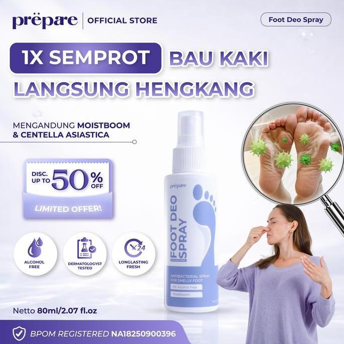 Prepare Penghilang Bau Kaki Anti Jamur Bau Sepatu Paling Ampuh Obat Kapalan Penghalus Tumit Kaki Deo