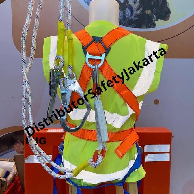 FULL BODY HARNESS DOUBLE HOOK WITH ABSORBER / BODY HARNESS DOUBLE LANYARD ABSORBER