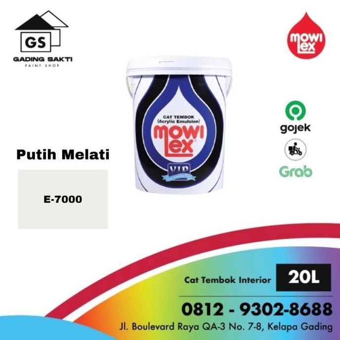 Mowilex Emulsion VIP 7 Putih Melati / Cat Tembok Interior Pail 20Lt
