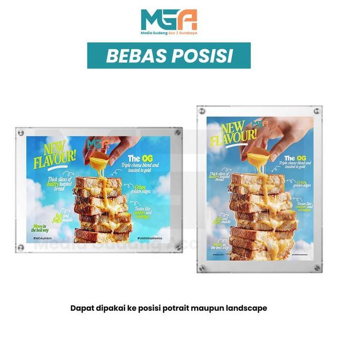Frame Dinding Akrilik A2 Transparan | Bingkai Poster Minimalis