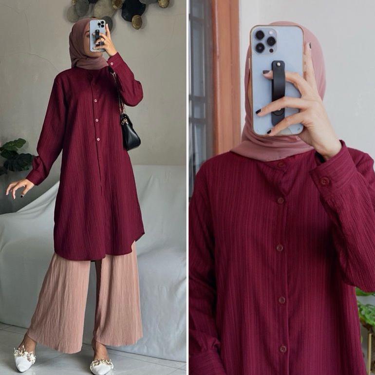 Promo Tunik Polos Wanita Lady Crush Oversize / Tunik Zalfa Jumbo