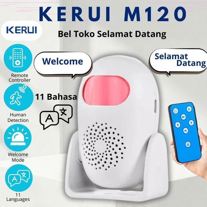 KERUI M120 Bel Toko Alarm Selamat Datang dengan Sensor Gerak Remote 11 Bahasa Pilihan untuk Pabrik d