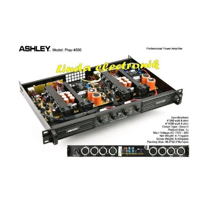 power ashley play 4500 4 channel ORYGINAL CLASS D ashley play4500