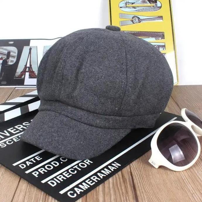 Pikadhamy - Topi Baret Topi Gurita Topi Pelukis Versi Korea Pria Wanita Premium