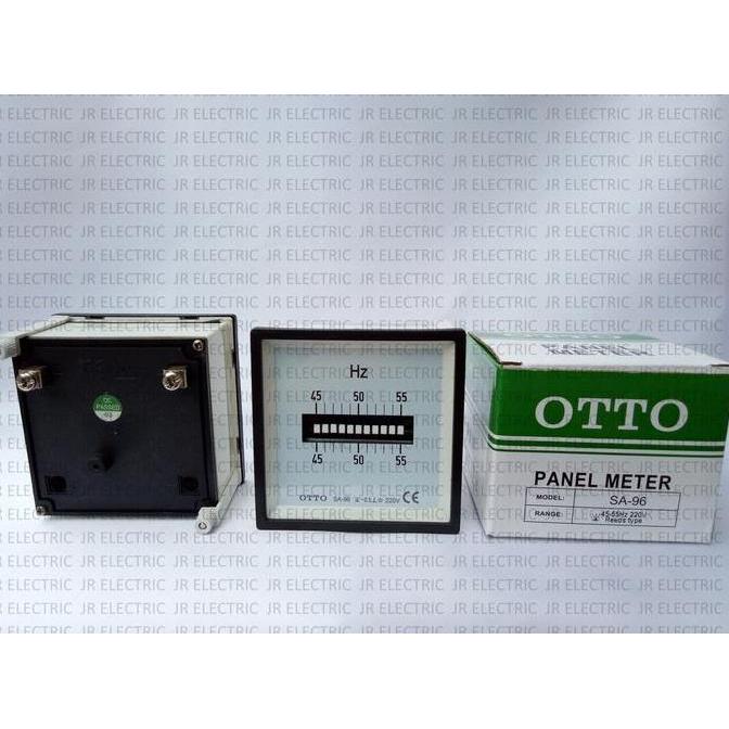 TERLARIS OTTO PANEL METER / FREQUENCY METER HZ JARUM GETAR 50HZ SA-96 45-55HZ