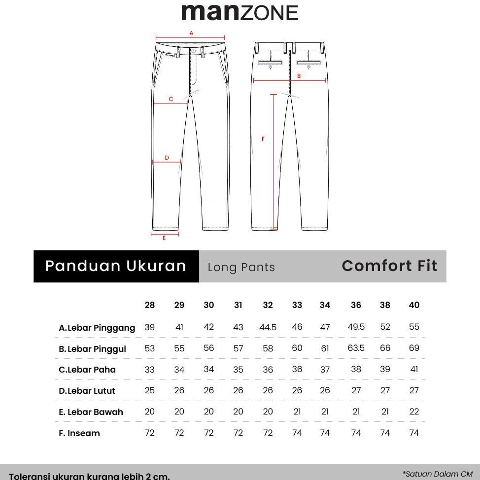 MANZONE Celana Panjang Pria Chinos BARVOL 01-BLACK