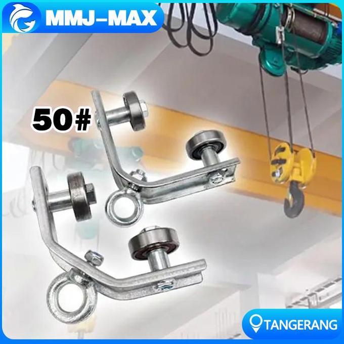 Katrol Gantung Troli Hoist Takel/Katrol Suspensi Kabel Trolley Hanger