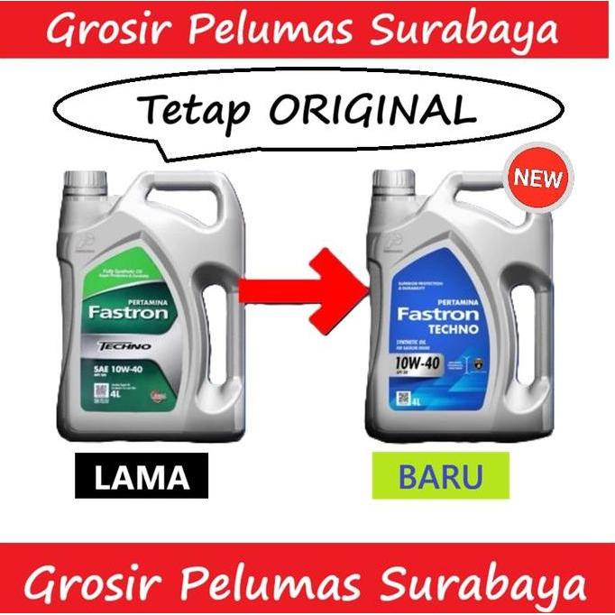 Original Oli mesin Pertamina Fastron techno 10w/40  10w-40  GALON 4 liter Fastron techno 10W 40 ASLI