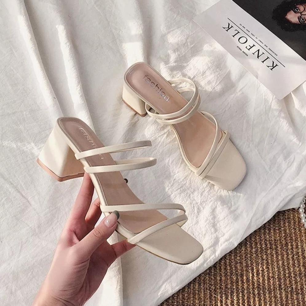 DISKON Sandal Heels Hak Tahu Wanita Elegan