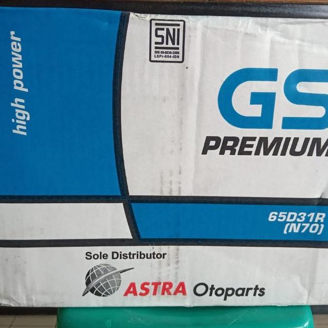 NEW AKI BATERAI MOBIL GENSET GS ASTRA PREMIUM N70/65D31R/N 70 GRS 3BLN/N70