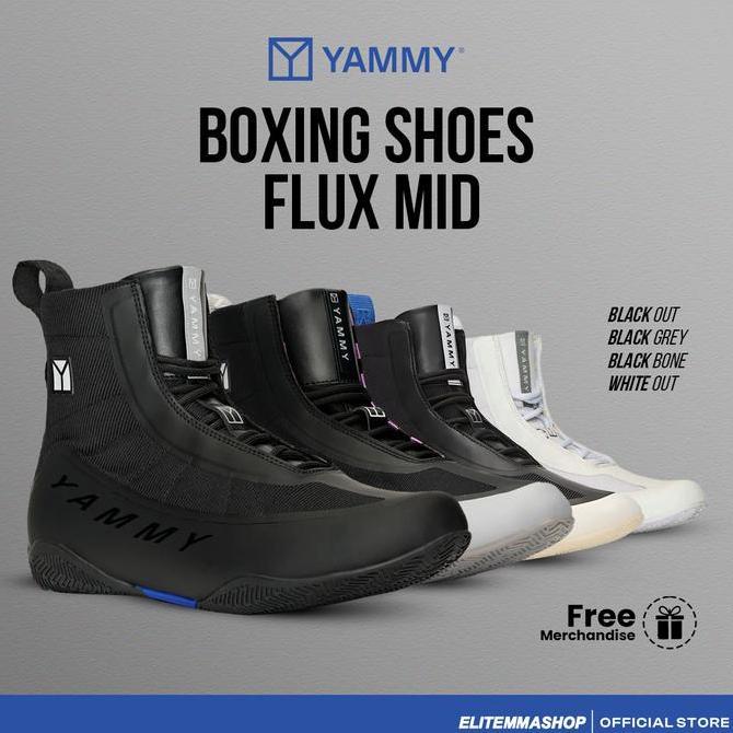 YAMMY Flux Mid Boxing Boots Sepatu Tinju Boxing Shoes, Sepatu Boxing.