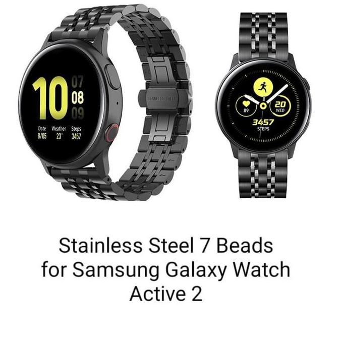 STRAP WATCH TALI JAM STAINLESS 7 BEADS SAMSUNG GALAXY WATCH ACTIVE 1 2