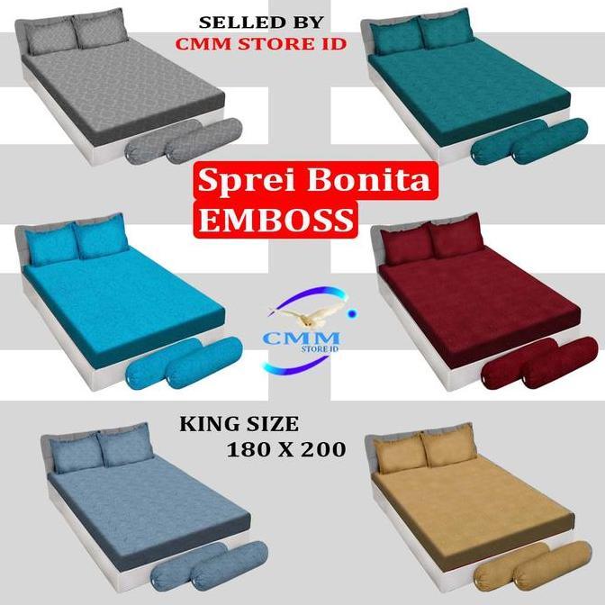 NEW SPREI BONITA 180X200 SPREI 160X200 BONITA MOTIF EMBOS ORIGINAL ORI