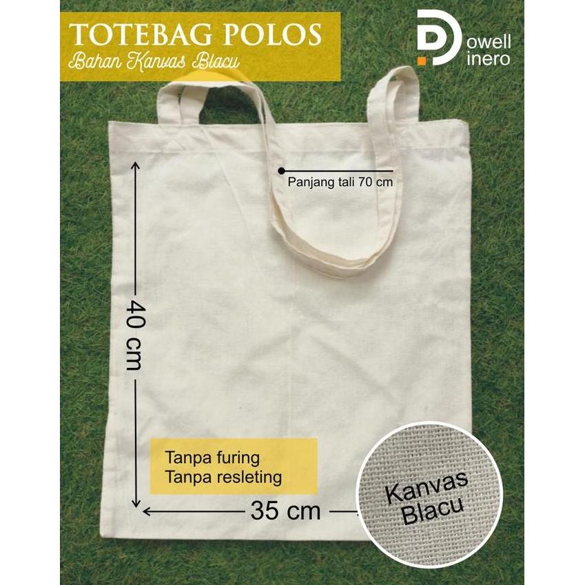 PROMO TOTEBAG POLOS KANVAS BLACU Uk. 35 x 40 cm PROMO
