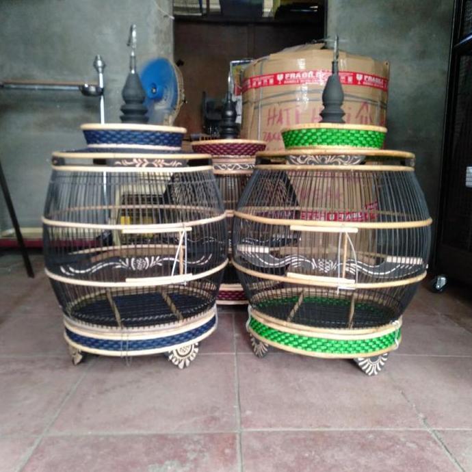 NEW SANGKAR BURUNG PERKUTUT,PUTER,TEKUKUR JEMUR, ROTAN ANYAM TERLARIS. ORI
