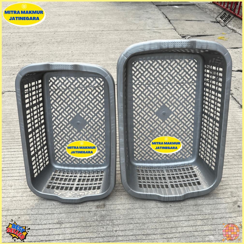 KERANJANG PAKAIAN PLASTIK PERSEGI PANJANG KERANJANG POPOK WADAH PAKAIAN BERSIH LAUNDRY BAG