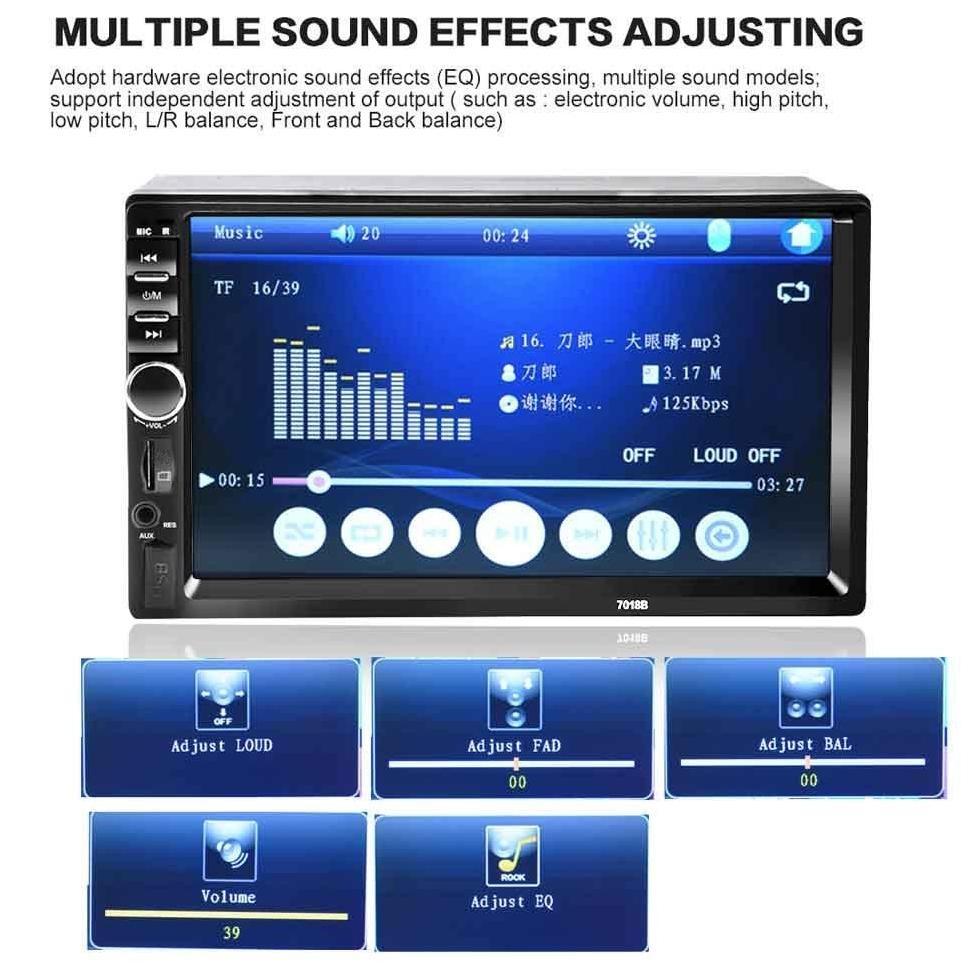 Pabokay Head Unit 2 DIN Car MP5 Player 7 Inch Kamera Belakang