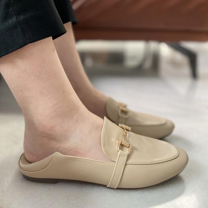 Official Flat Shoes Big Size Sepatu Pantofel Wanita Ukuran 41 42 43 44 45 Jumbo Oxford Kulit Flet Fo
