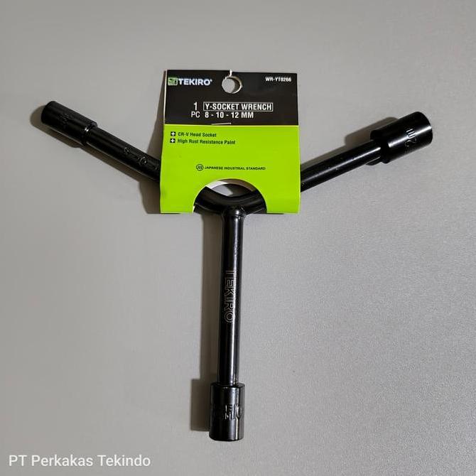 Grosir Paket Perkakas Kunci Tekiro Kunci Socket Y 8 10 12 Mm Wrench + Obeng 2 Way Screwdriver Bolak 