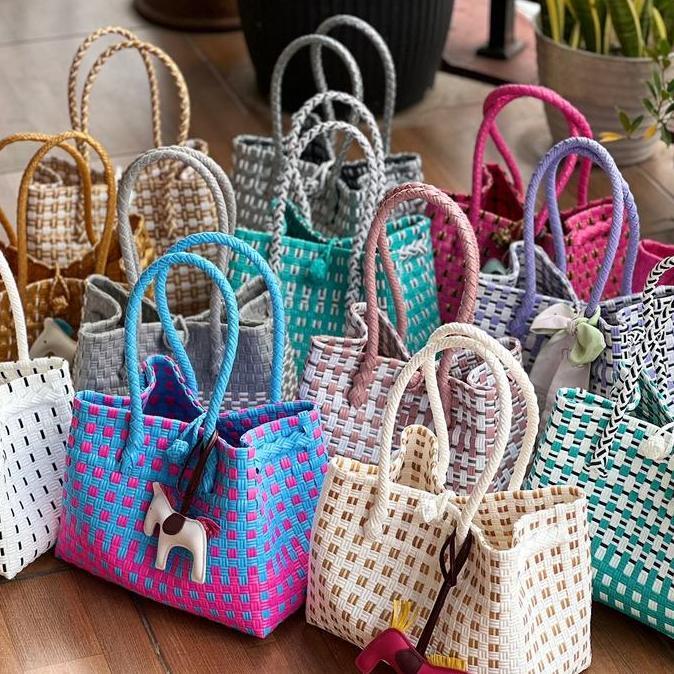 SALE Tas Anyaman sz L petty 28*25*15 hits kekinian SALE