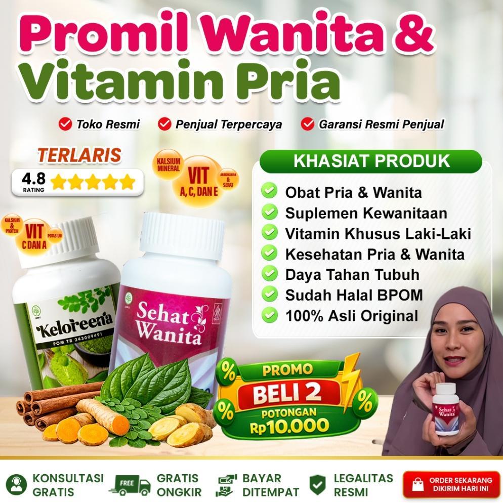 (Terbaru) PROMIL Obat Herbal Jamu Penyubur Kandungan Wanita dan Vitamin Penyubur Sperma Pria - Testi