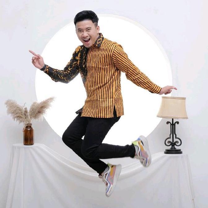 Kemeja Lurik / Baju Lurik / Kemeja Lurik Kombinasi / Kemeja Salur Pria Lengan Panjang Cowok standard