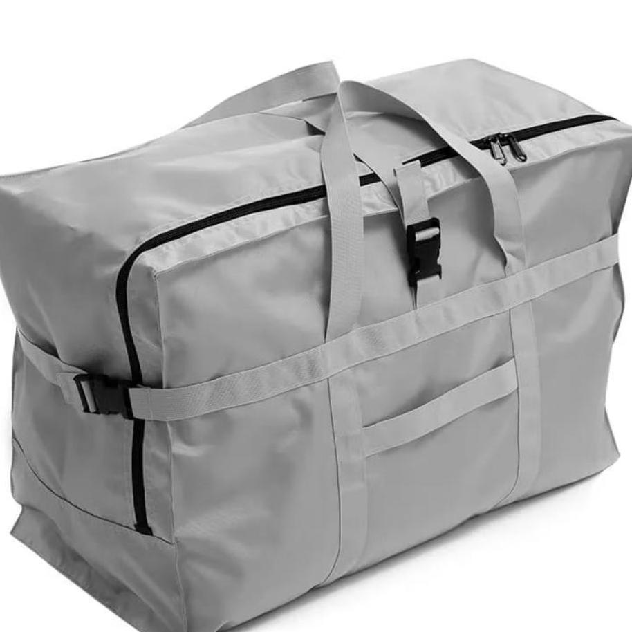 Tas Travel Lipat-Tas Belanja Lipat-Tas Koper Lipat Abu Abu