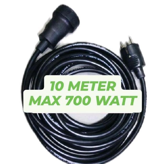 Sale Stopkontak Kabel 10 Meter Sambungan Colokan Karet Max 700Watt / Kabel Bor Las Listrik