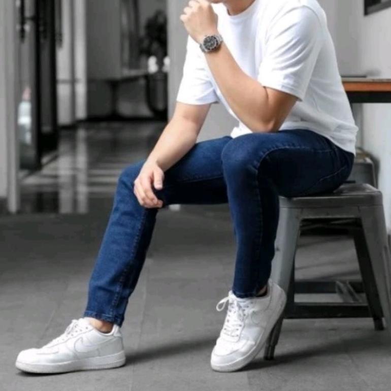 big sale jeans panjang strech skinny slimfit pria denim dewasa dan lajang