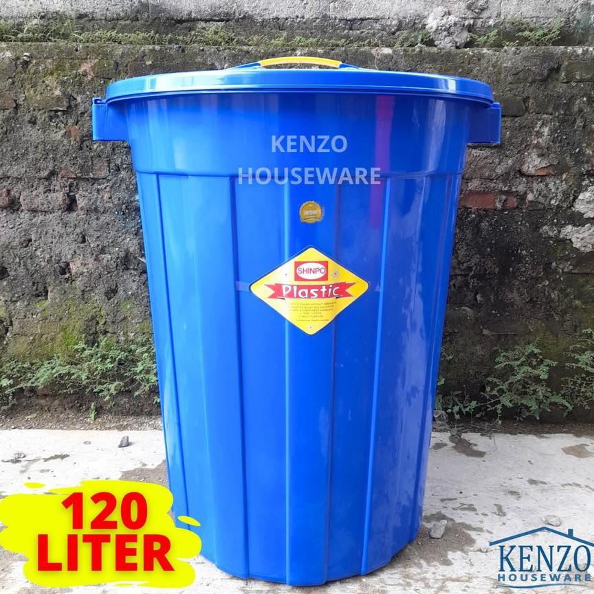 Ember 120 Liter Dengan Tutup Ember Jumbo Besar Ember Air Kamar Mandi Plastik Anti Pecah