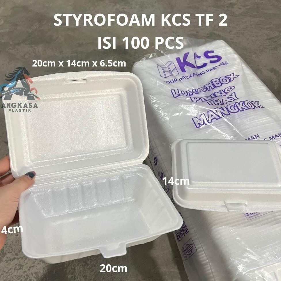(100 Pcs) Harga Murah Styrofoam Nasi Merk Kcs / Styrofoam Bubur / Sterofoam Bubur / Sterofoam Makan 