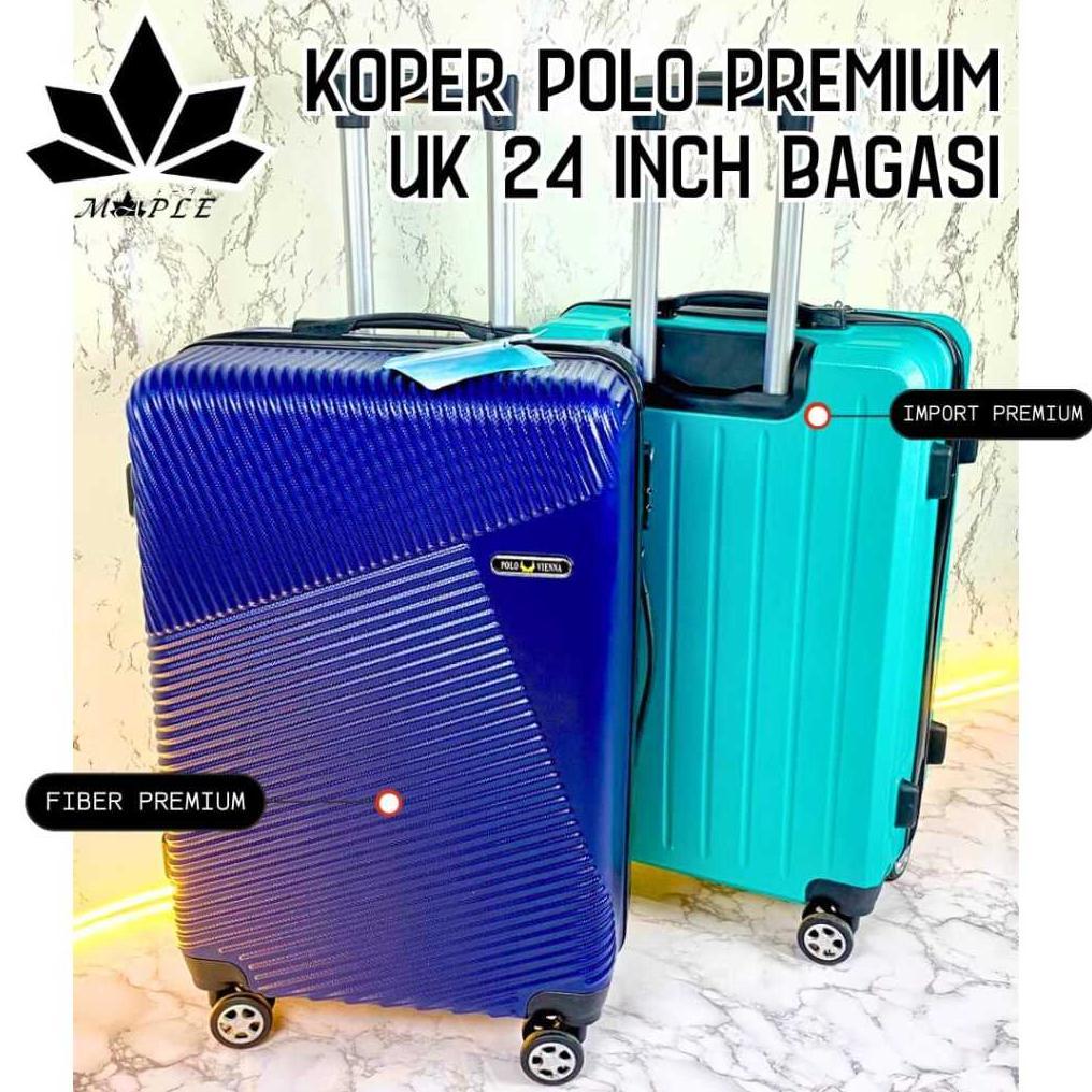 [Bisa Instant] Koper Polo Premium 24 Inch Kualitas Teratas Fiber Bagasi Polo Antipecah Koper Bagasi 