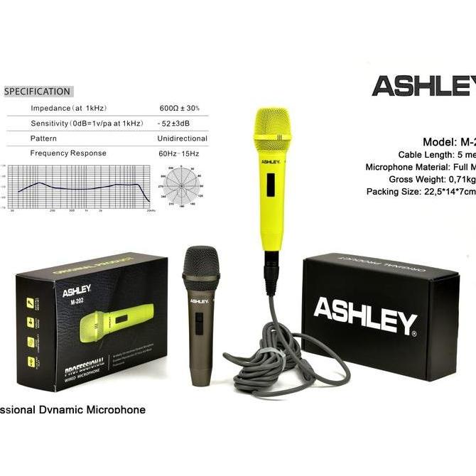 Promo Mikrofon Dynamic Ashley M 202 Microphone Kabel Ashley Original