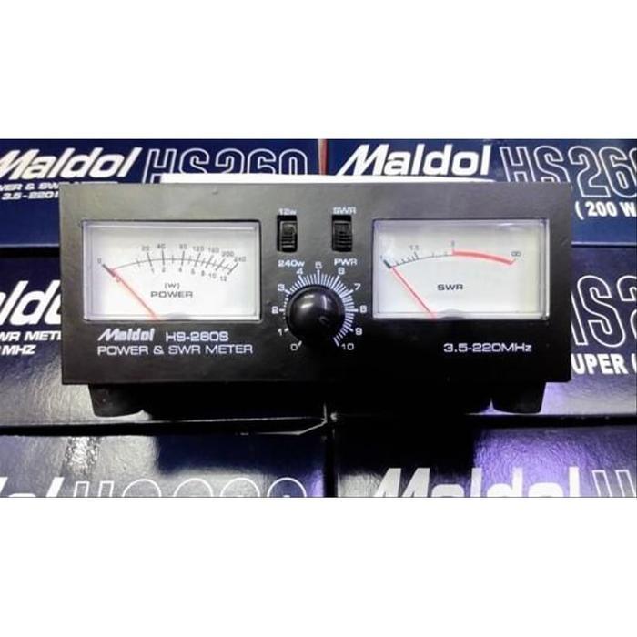 Maldol Power & Swr Meter Hs-260S 200 Watt Power Meter Original Dan Terpercaya