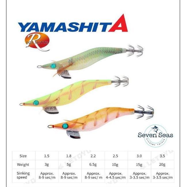Yamashita Egi Sutte R Size 1.5 1.8 2.2 2.5 3.0 Eging Umpan Cumi Sotong Diskon